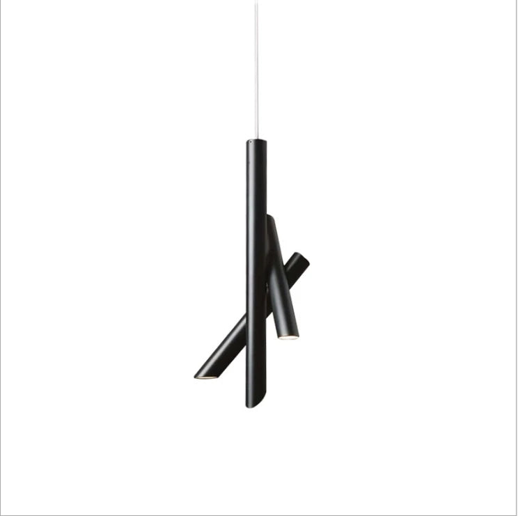 suspension moderne en métal design tubes créatifs pour intérieur