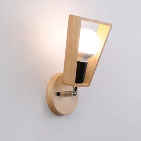 applique murale nordique en bois avec support réglable
