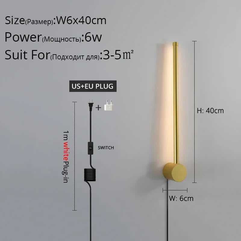 Simple avec prise 	 applique murale LED moderne lumières salon étude chambre chevet couloir allée salon cuisine lampe éclairage intérieur