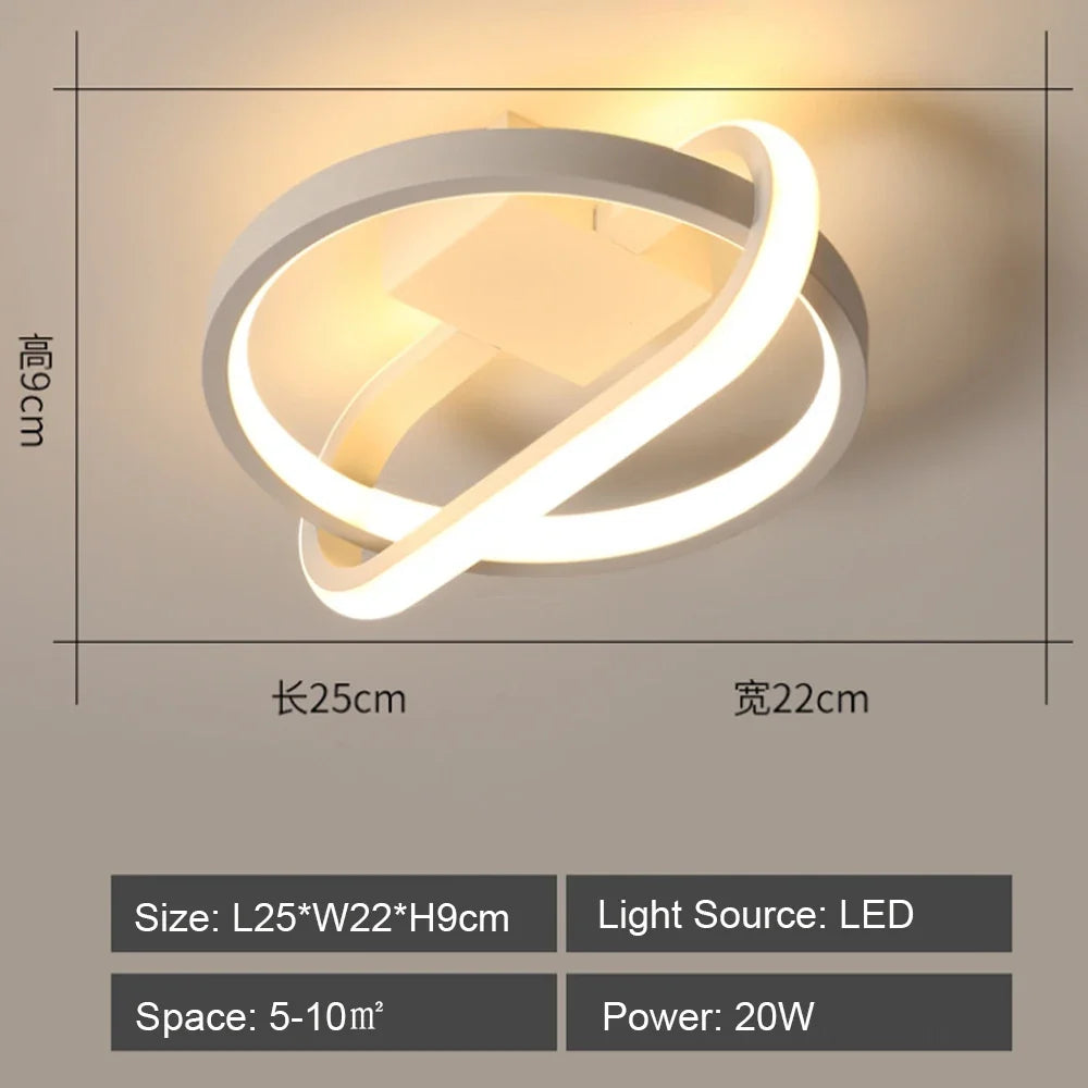 Suspension LED moderne chaud/froid décoration éclairage