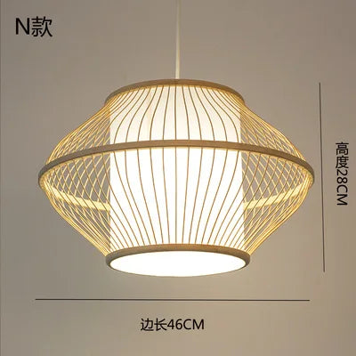 lustre en bambou style zen pour ambiance relaxante