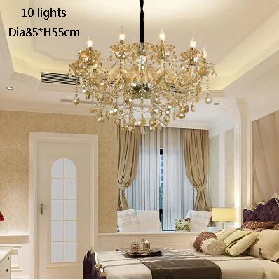 lustre en cristal moderne pour intérieur élégant et raffiné