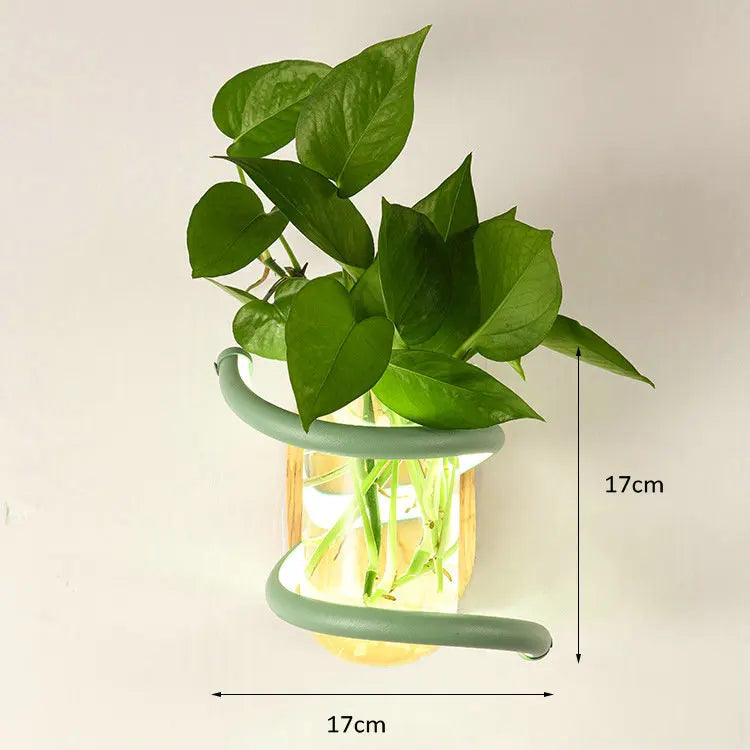 applique murale nordique en bois avec plante verte pour ambiance chaleureuse