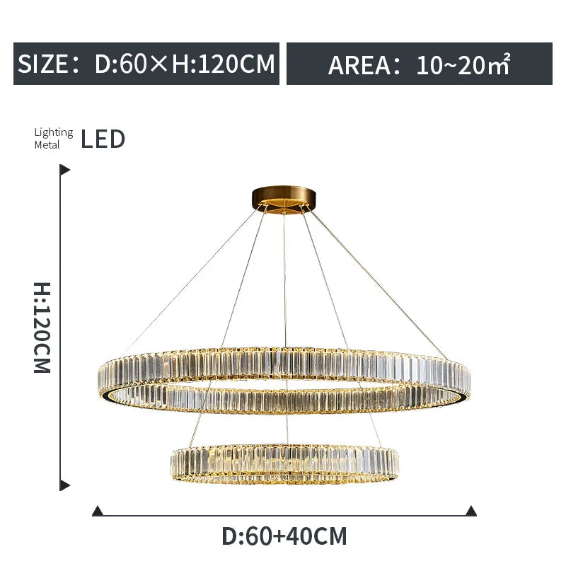 lustre moderne en cristal design haut de gamme élégant et raffiné