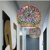 lampe led suspendue design nordique moderne décorative feu d'artifice