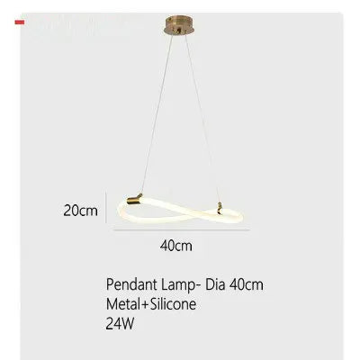 Creative Line Pendant Lamp with 360 degree Lighting for Bedroom Living room Dining room Kitchen lighting