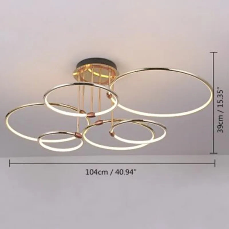 lustre circulaire moderne et luxueux pour éclairage intérieur