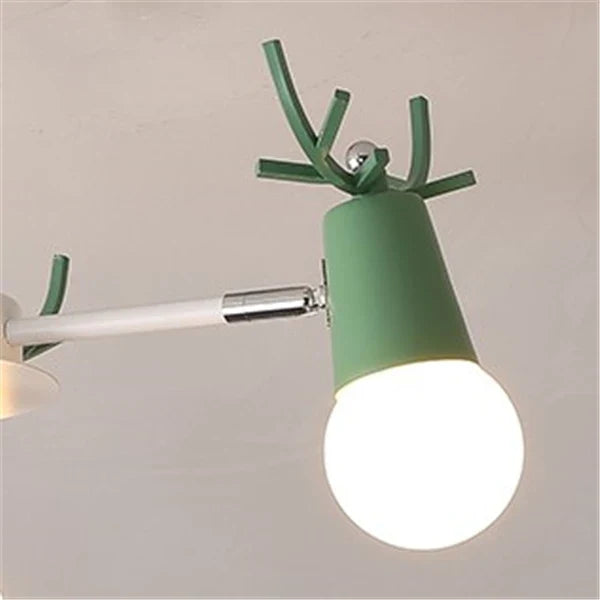 lustre en bois led nordique pour enfants style macaron