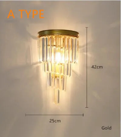 applique murale en cristal pour décor créatif rétro et moderne