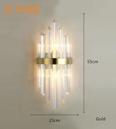 applique murale en cristal pour décor créatif rétro et moderne