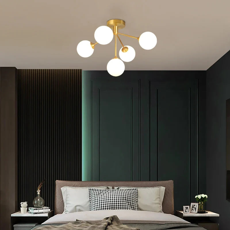 lustre design nordique décoratif avec éclairage led spoutnik