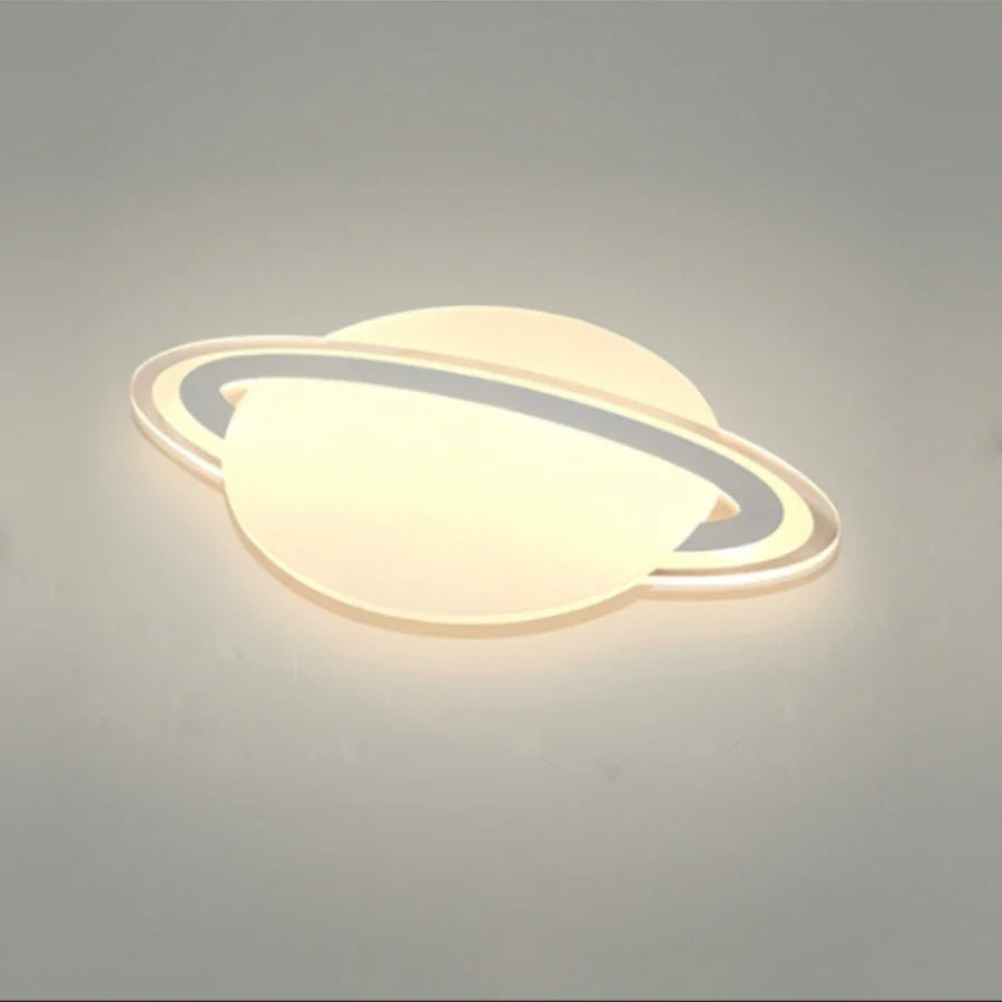 plafonnier moderne leds pour enfants motif planète espace