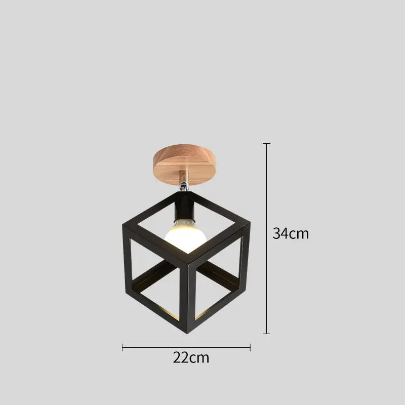 plafonnier led nordique moderne simple en fer triangle