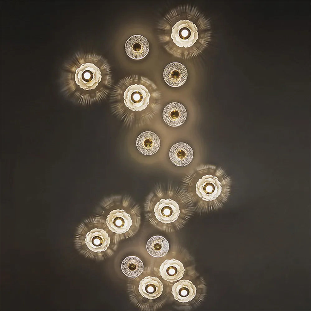applique murale led moderne à fleurs interchangeables pour décoration intérieure