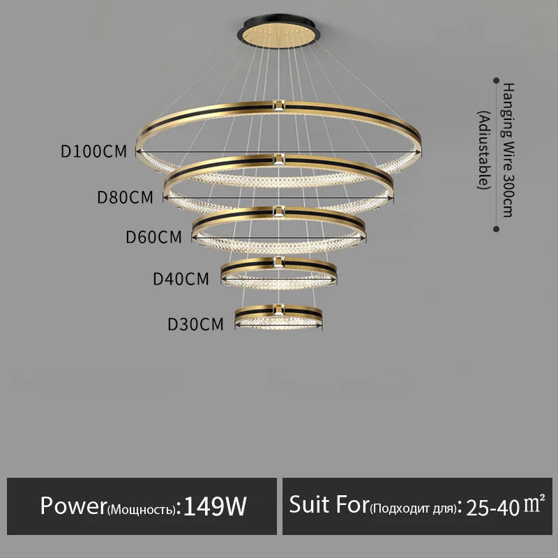 lustre en cristal moderne pour hall et restaurant luxe
