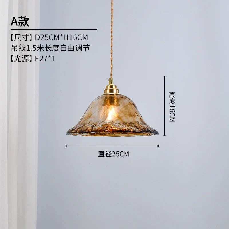 suspension en verre rétro style industriel pour intérieur décoratif