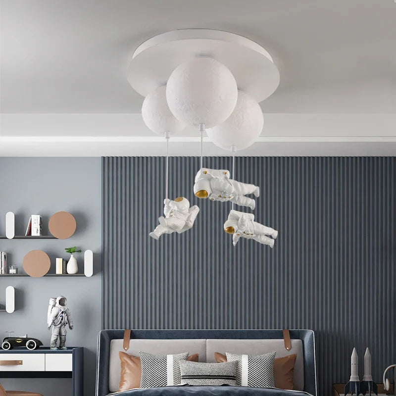 plafonnier lunaire décoratif avec astronaute idéal pour chambre