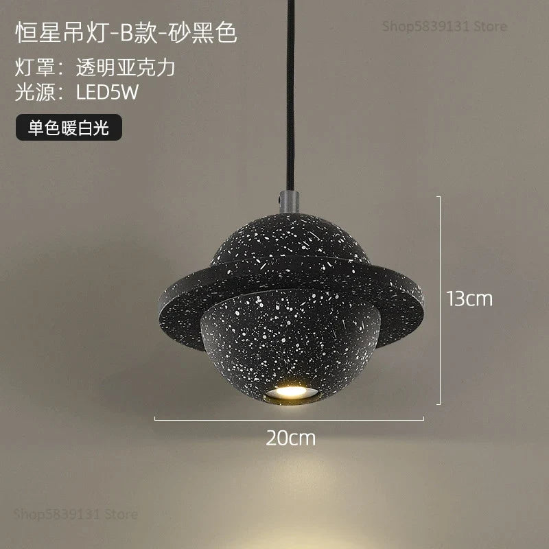 suspension modernes en ciment led pour restaurant barre lumineuse
