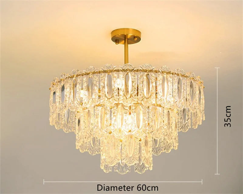 lustre rond en verre artistique pour intérieur moderne