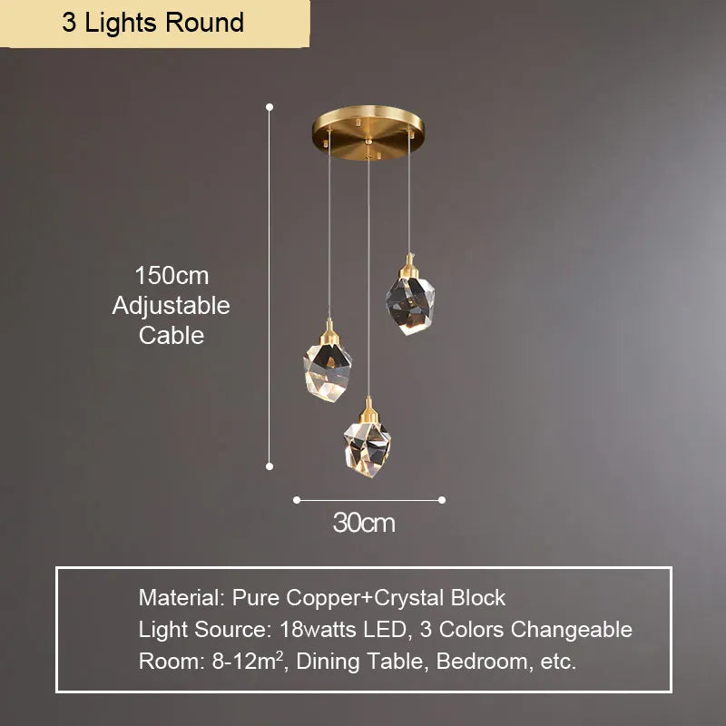 lustre spoutnik design moderne pour décoration intérieure en cristal