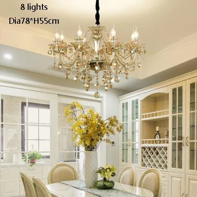 lustre en cristal moderne pour intérieur élégant et raffiné