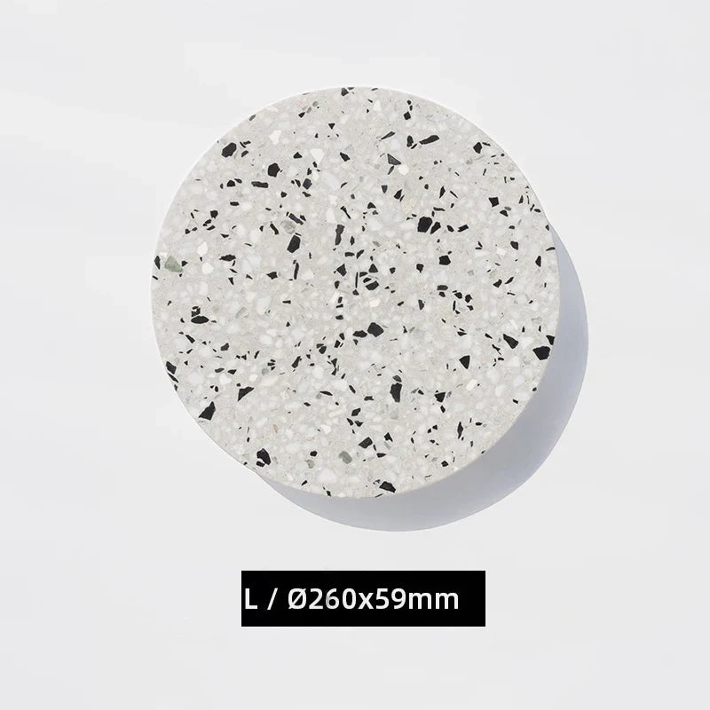 Applique extérieure LED étanche jardin rond intérieur Terrazzo &amp; acrylique décoration fond applique murale terrasse éclairage mural