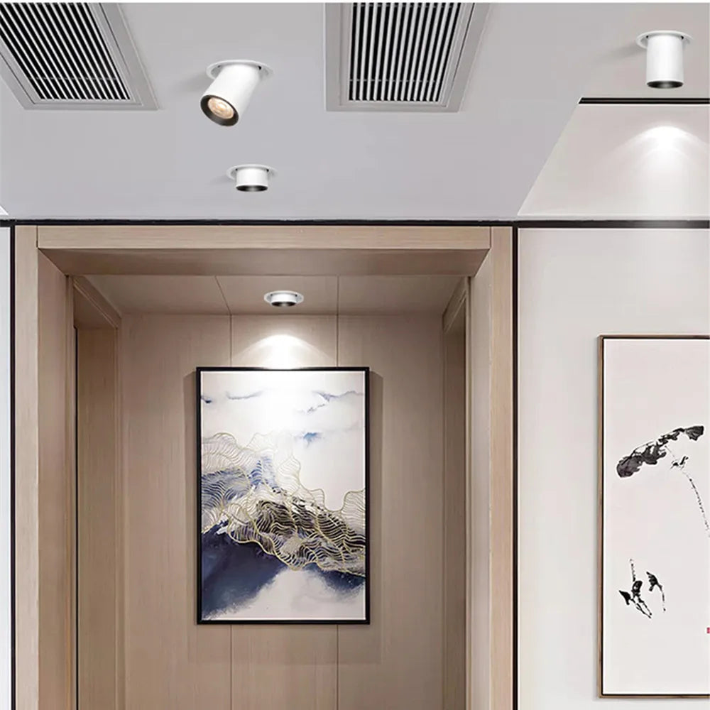 downlight encastré extensible led rotatif simple/double tête