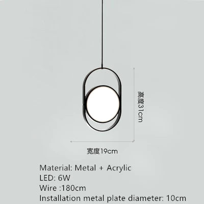 suspension led rotative design pour café bar restaurant et hall