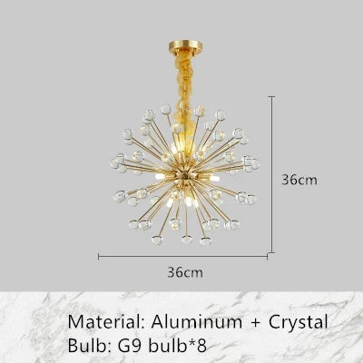 lustres modernes en cristal pour décoration romantique intérieure