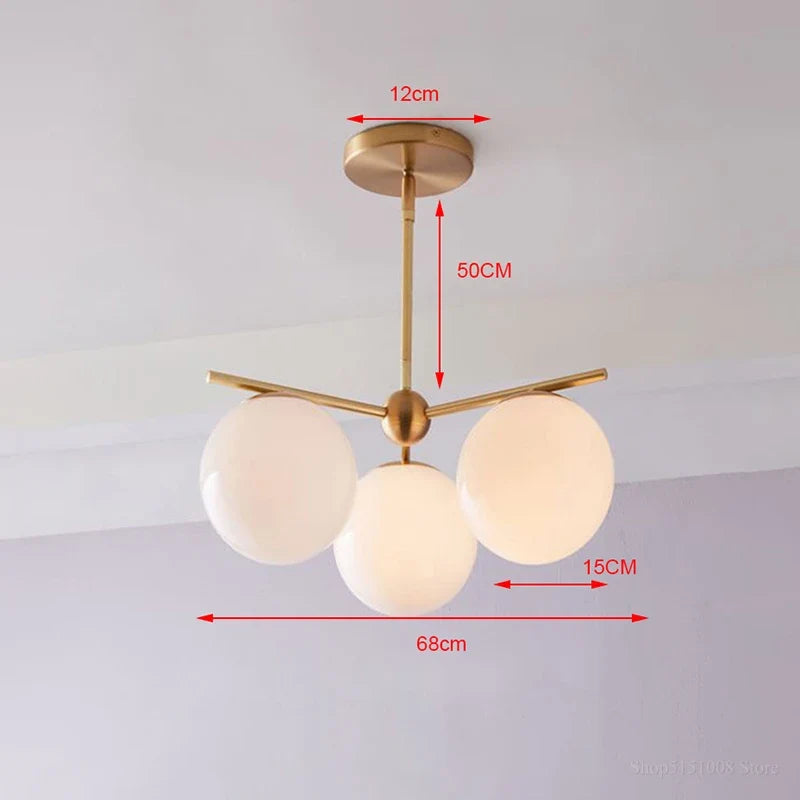 lustre moderne led nordique pour cuisine et restaurant