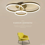 1/2/3 Rings LED Ceiling Lights For Bedroom Dining Room Living Room Kitchen Studyroom Villa Foyer Office Indoor Simple Home Lamps