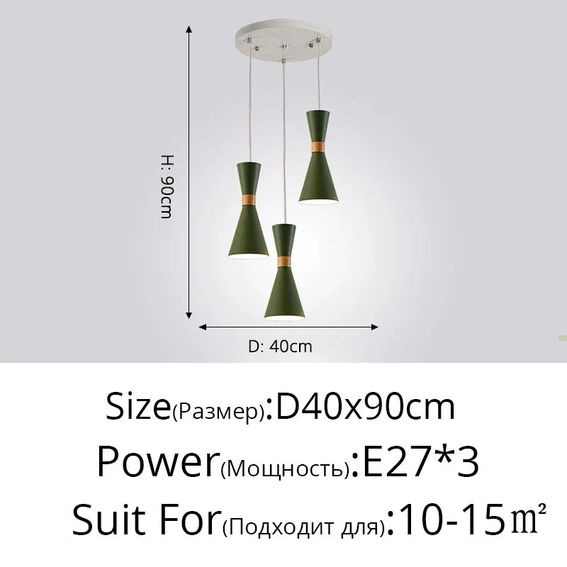 suspension moderne en bois créative macaron