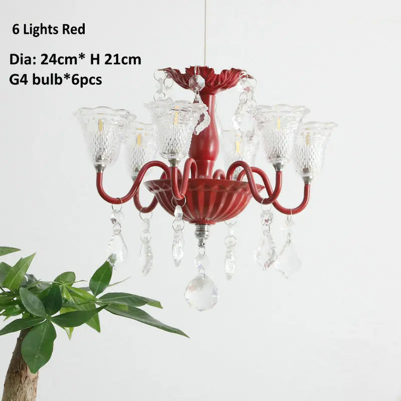 mini suspension créatives avec abat-jour en verre et cristal