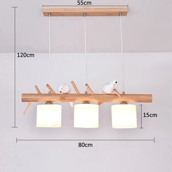 Nordique En Bois Massif PENDENTIF LED Lumière Salle à manger Plafond Lustre Chambre Salon Cuisine Éclairage Intérieur Luminaire