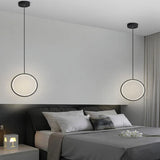suspension ronde moderne pour éclairage latéral led