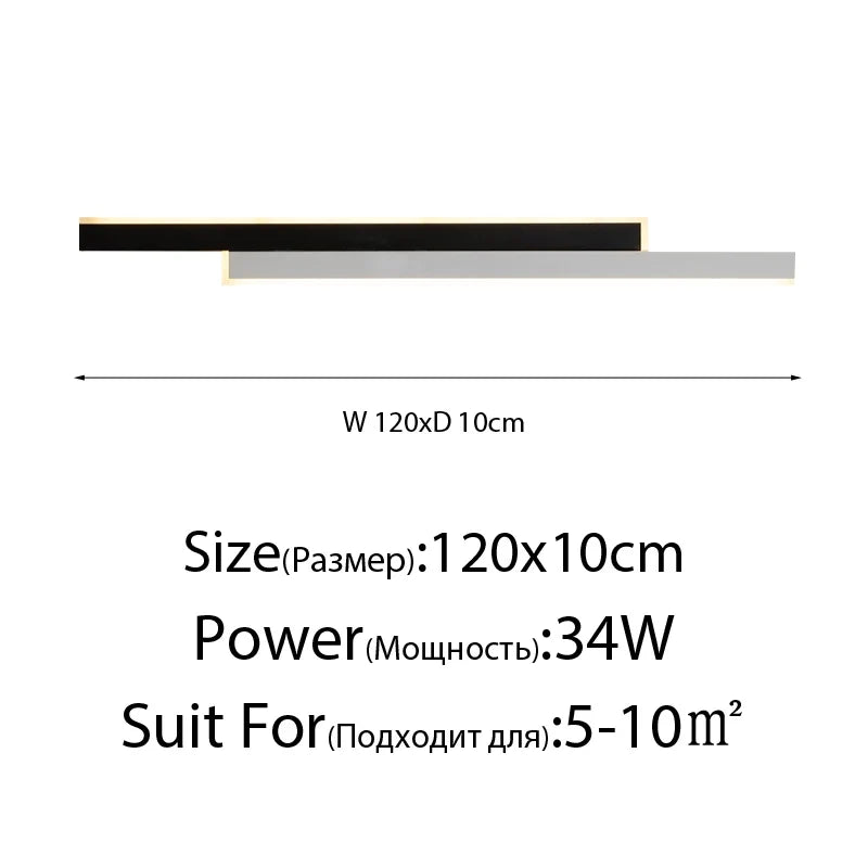 applique murale à led en aluminium pour décoration intérieure moderne
