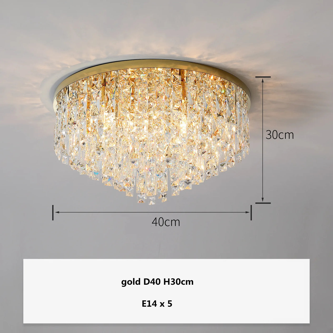 plafonnier led moderne en acier chromé avec cristaux k9 art déco