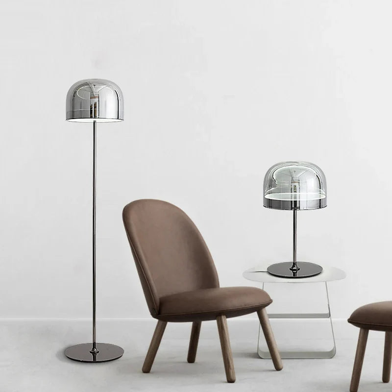 lampes de table nordiques en verre coloré pour intérieur élégant