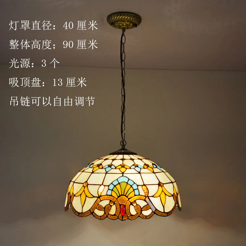 suspension baroque en verre teinté pour intérieur élégant