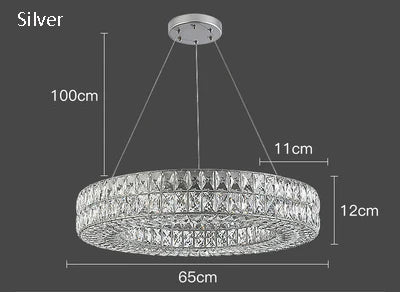 suspension en cristal design postmoderne pour intérieur élégant