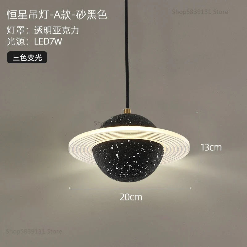 suspension modernes en ciment led pour restaurant barre lumineuse
