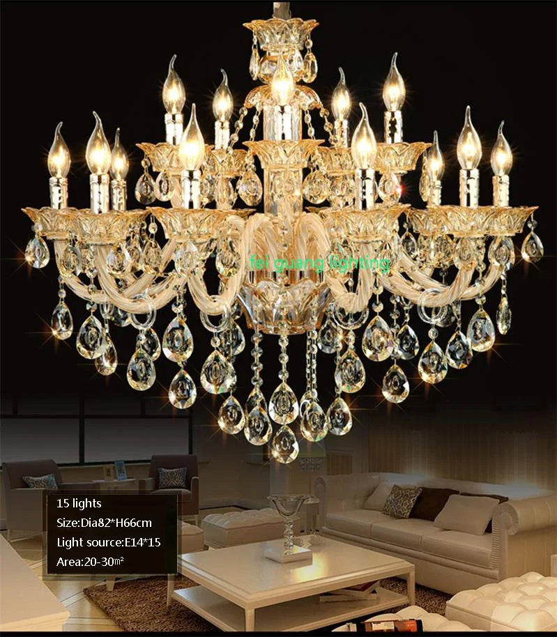 lustres en cristal pour décoration intérieure moderne et élégante