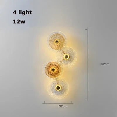 lampe à poser postmoderne en verre et fer doré lotus