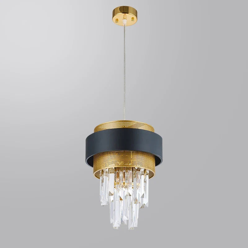lustre en cristal de luxe design postmoderne pour intérieur élégant