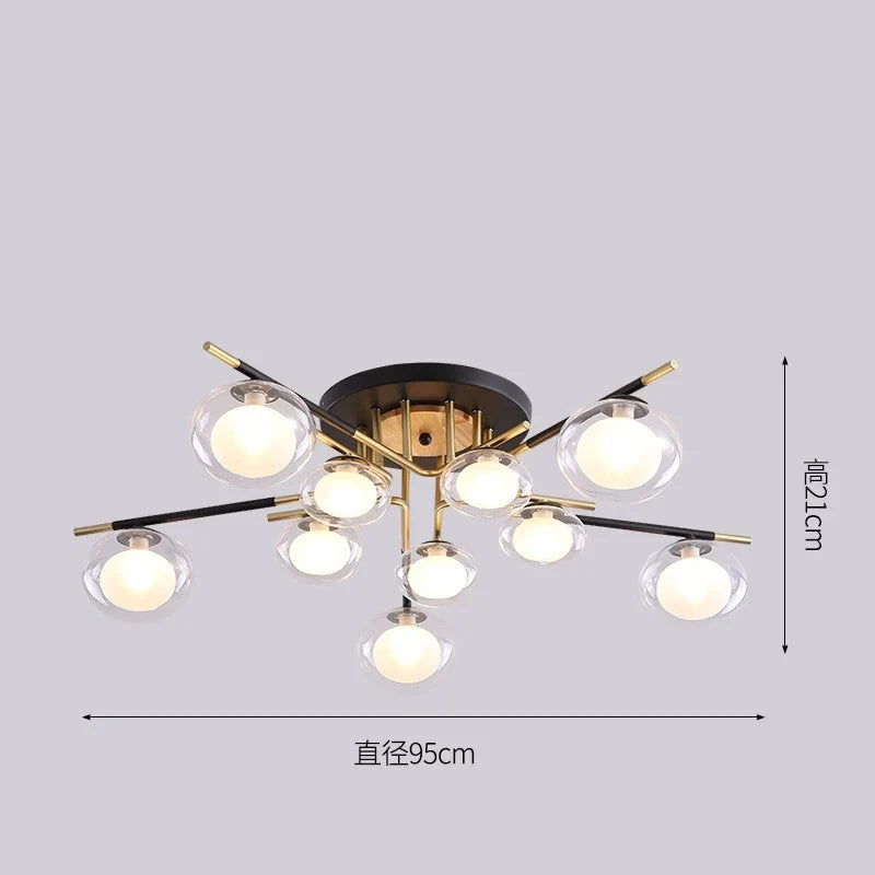 plafonniers nordiques simples luxe décoration maison luminaires suspendus
