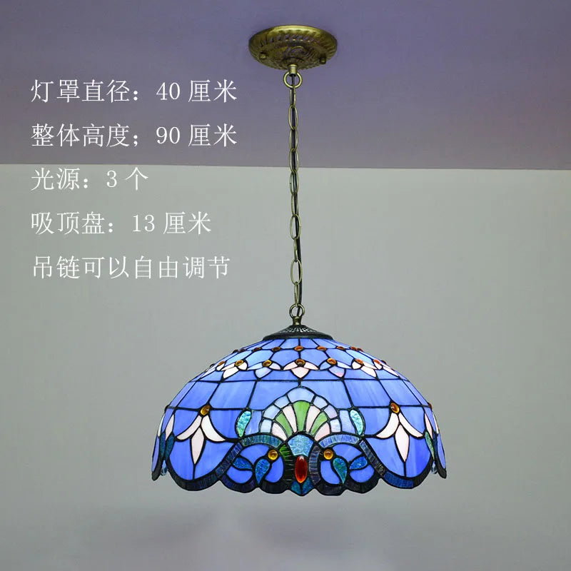 suspension baroque en verre teinté pour intérieur élégant