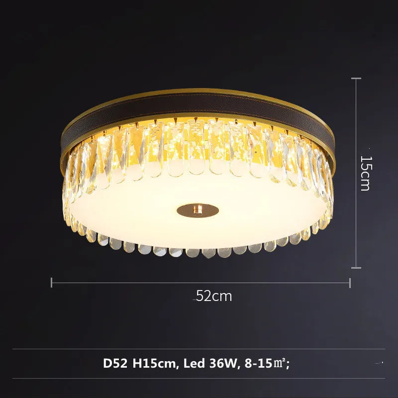 lampe de luxe moderne en cristal k9 led à intensité variable