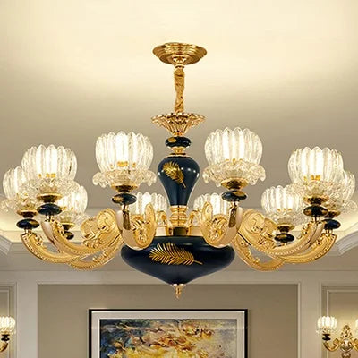 lustre moderne en céramique et verre pour intérieur élégant