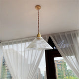 suspension moderne en laiton et verre pour décoration intérieure
