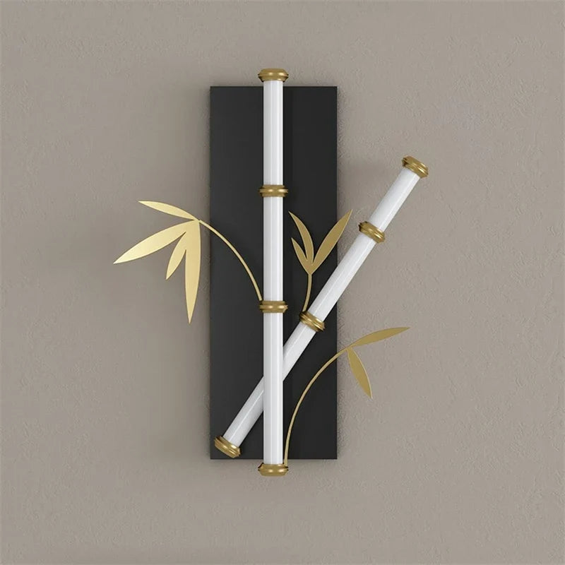 applique murale imitation bambou acrylique style chinois moderne
